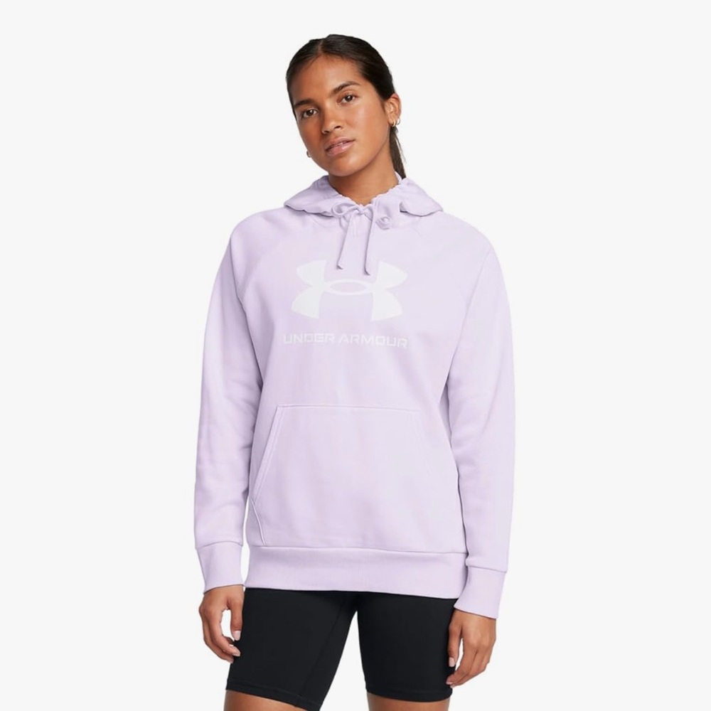Under Armor M Light Lavender Pullover Hoodie with Long Sleeves